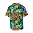 thumbnail image 2 of Sigee Hippie Style Print Men's Shirts Casual Button Down Short Sleeve Summer Beach Shirt Hawaiian Vacation Shirts Tee Shirt-Small, 2 of 7