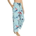 thumbnail image 2 of Xecao Sailboats Anchors Women's Straight Lounge Pajama Pants: The Epitome of Relaxed Sleepwear, 2 of 9
