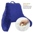 thumbnail image 2 of Nestl Reading Pillow, Medium Bed Rest Pillow with Arms for Kids Teens & Adults – Premium Shredded Memory Foam TV Pillow - Royal Blue, 2 of 9