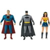 DC Comics Justice League Mini 3-Pack Bendable Figures, Superman, Batman, Wonder Woman