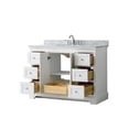 thumbnail image 3 of Wyndham Collection Oval-Sink Wood Single Bathroom Vanity in White/Chrome, 3 of 5