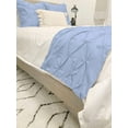 thumbnail image 3 of Bed Runner Set 100% Cotton 800 Thread Count 5 Piece Pinch Pleated Bed Runner Set, Decorative Bed Scarf, 5 Pinch Pleated Bed Runner Set and 4 Pillow Shams (Cal King Size, Light Blue), 3 of 4