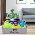 thumbnail image 3 of Brabtod Dog Toys Storage Bins-Foldable Fabric Trapezoid Organizer Boxes with Weave Rope Handle,Large Collapsible Basket for Shelves,Dog Apparel SnowGray, 3 of 8