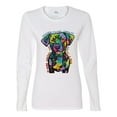 thumbnail image 3 of Dean Russo Unconditional Loyalty Dog Lover Womens Graphic Long Sleeve T-Shirt, White, Large, 3 of 6