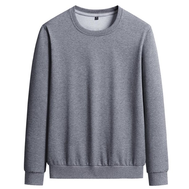 Blusas y camisas de manga larga y cuello redondo para hombre, moda informal, cómodas, lisas, holgadas, de manga larga y cuello redondo, sudaderas, blusa tipo pulóver para hombre, blusa de poliéster.