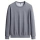 thumbnail image 1 of Blusas y camisas de manga larga y cuello redondo para hombre, moda informal, cómodas, lisas, holgadas, de manga larga y cuello redondo, sudaderas, blusa tipo pulóver para hombre, blusa de poliéster., 1 of 2