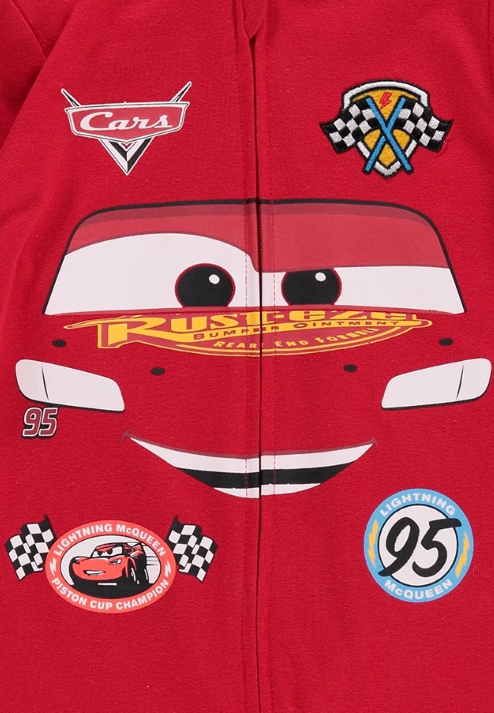 Disney Pixar Cars Lightning McQueen Infant Baby Boys Zip Up Cosplay Coverall Newborn to Little Kid