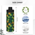 thumbnail image 3 of Yiaed Pineapples with Palm Leaves Print Sports Insulated Kettle Bottle Reusable Stainless Steel Insulated Cup, Outdoor Portable Casual Stainless Steel Insulation Cup, 3 of 7
