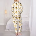 thumbnail image 6 of Wukai Bees and Flowers Print Women's Pajama Set - Soft Long Sleeve Sleepwear for Comfort and Style-Medium, 6 of 9
