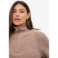 thumbnail image 4 of Ellos Plus Size 1/4 Zip Sweater Tunic With Side Slits, 4 of 4