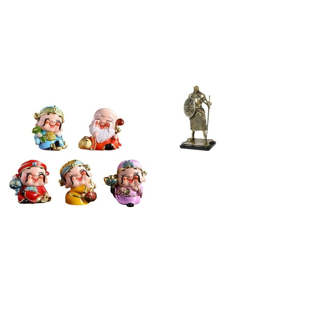 Figura de escritorio,Figura de dibujos animados del dios de la fortuna,regalo de Feng Shui,Figura de escritorio,Estatua de caballero,arte,artesanía,coleccionable,escritorio,oficina,Figura
