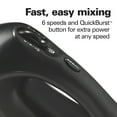 thumbnail image 3 of Hamilton Beach 6-Speed Electric Hand Mixer with QuickBurst, Bowl Rest, Storage Case & 3 Attachments, Black & Stainless, 3 of 7