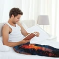 thumbnail image 5 of Susaid Sunset Surfing Silhouette Print Mens Pajama Pants Set Sleep & Lounge Pants, PJ Bottoms with Pockets and Button Fly-X-Large, 5 of 6