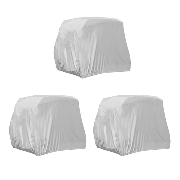 3X 4 Passenger Golf Cart Cover 210D Oxford Waterproof Dustproof Roof Enclosure Rain Cover for EZ GO, Club Car,