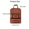 thumbnail image 3 of 1 Pce/2 Pcs Tapis de Protection pour Siège Arrière de Voiture, Sac de Rangement en Cuir PU, 3 of 5