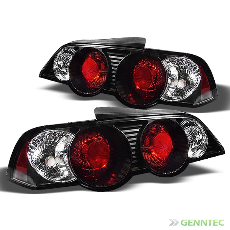For 2002-2004 Acura RSX Black Tail Lights Lamps Rear Brake New Set Pair