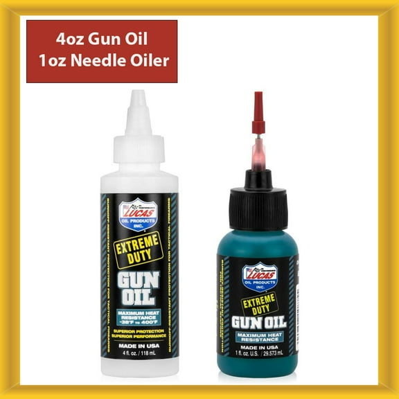 Lucas Oil 10877 Extreme Duty Gun Oil (4oz.) and 10875 Extreme Duty Gun Oil (1oz.)