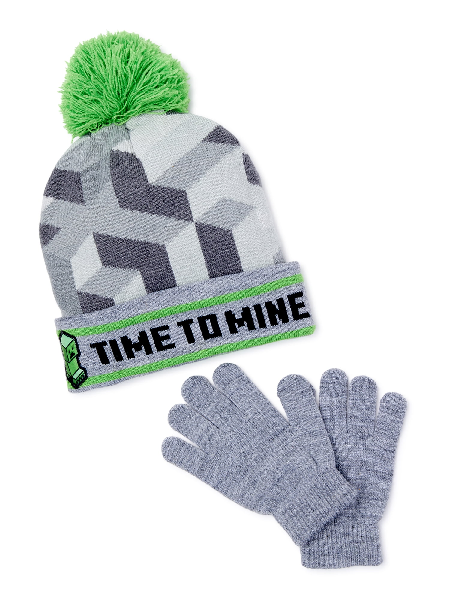 Minecraft Boys' License Hat and Gloves 