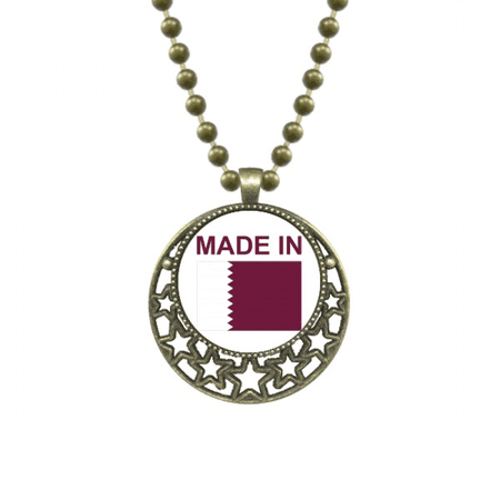 qatar country love pendant star necklmoon chain jewelry