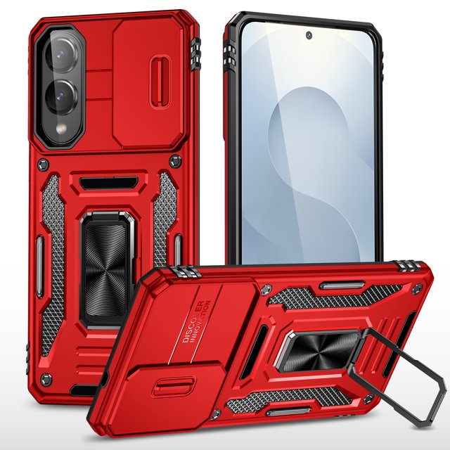 TYJKeJi Case Kickstand Drop Resistant Shockproof Case For Samsung Galaxy S25 Edge