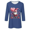 thumbnail image 4 of Valentines Day Shirt for Women, Graphic Tees Valentines, 3/4 Sleeve T Shirts Fashionable Women's Pullover Blouse Printed Casual Crew Neck 3/4 Sleeves Top, 4 of 4