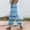 Light Blue, variant on Womens Elastic Waist Striped Printed Split Hem Straight Leg Pants, Smooth Texture Material with Drawstring Casual Slacks Green XXL