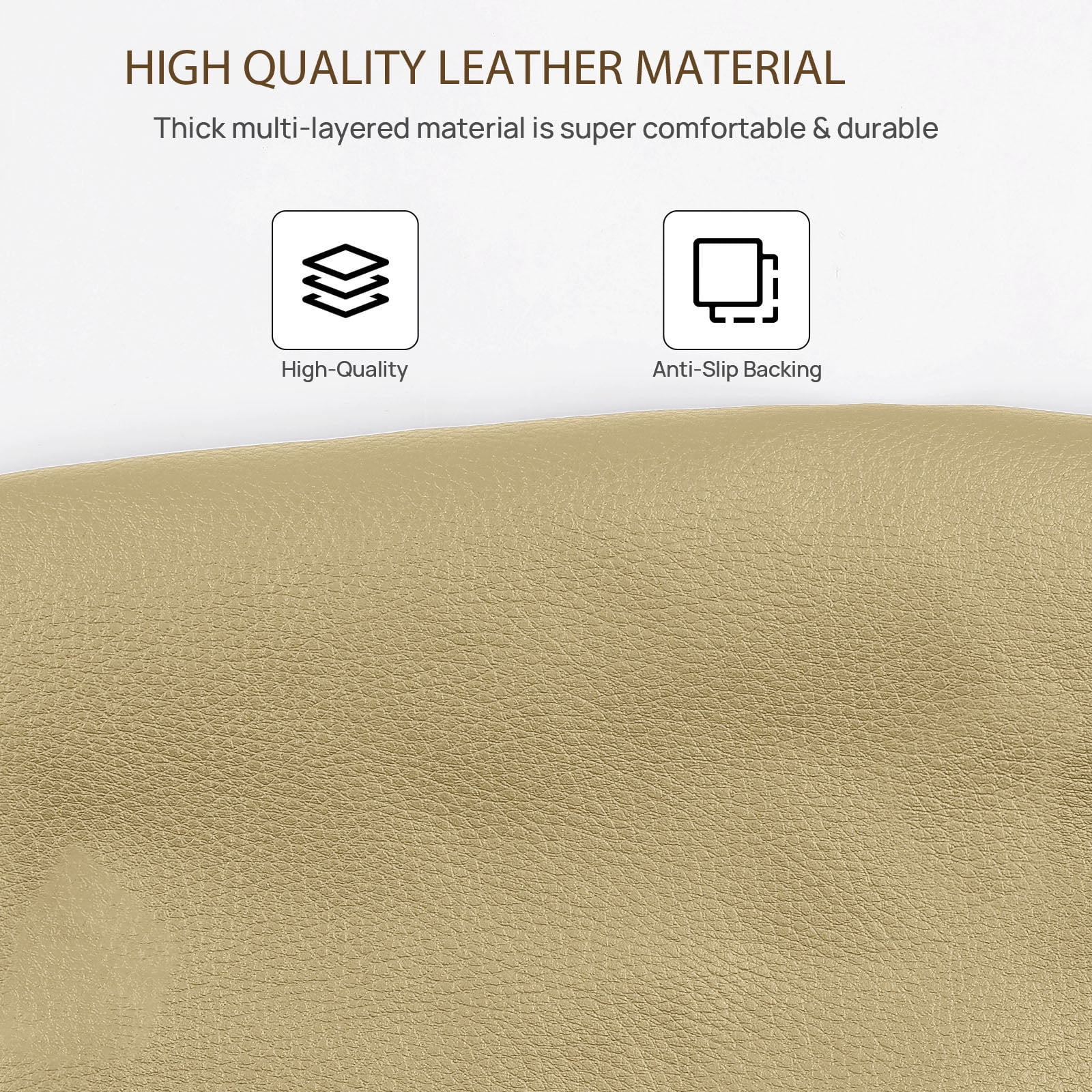 OTOEZ Universal PU Car Seat Cover Breathable 5 Seats Leather Full Set Waterproof Cushion for Sedan SUV Truck