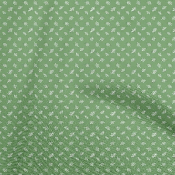 oneOone Cotton Poplin Green Fabric Leaves Fabric For Sewing Printed Craft Fabric By The Yard 42 Inch Wide