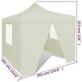 thumbnail image 4 of vidaXL Cream Foldable Tent 9.8'x9.8' with 4 Walls, 4 of 20