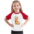 thumbnail image 1 of RXIRUCGD 2025 Vêtements d'Été pour Enfants Tout-Petits Garçons Filles Mode Mignon Col Rond Imprimé Manches Courtes Haut, 1 of 6