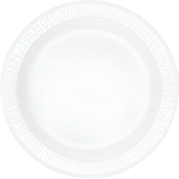 Dart Concorde Foam Plate, 10.25" Diameter, White, 500-Pack