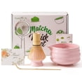 thumbnail image 1 of Tazón de cerámica Matcha YumiPlus Peach Pink de 450 ml con caño, 1 of 7
