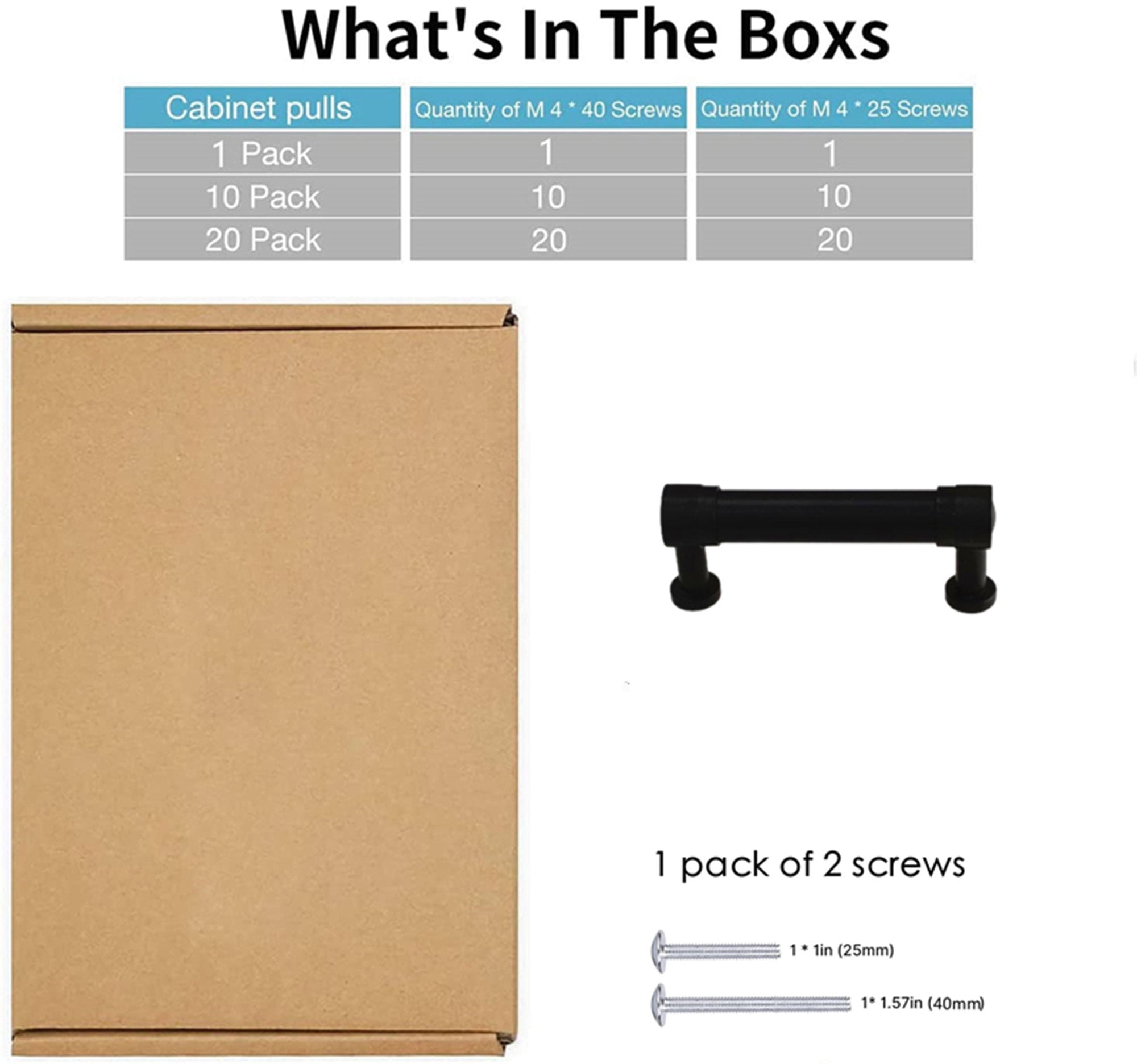 Fitviso 10 Pack 3.25 inch Center to Center Matte Black Cabinet Pulls Kitchen Cabinet Handles