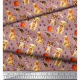 thumbnail image 2 of Soimoi Poly Georgette Fabric Footprint,Dog & Cat Animal Print Fabric by Yard 52 Inch Wide, 2 of 3