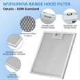 thumbnail image 2 of 2 Piezas W10169961A Filtro de Campana para Jenn Air Range Hood Reemplace el Filtro de VentilacióN de Aluminio 12X10.5 Pulgadas, 2 of 5