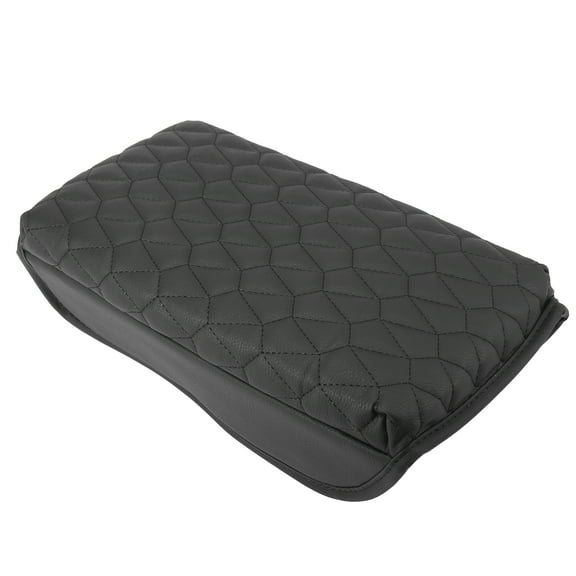 Unique Bargains Car Armrest Cover Center Console Armrest Pad Black Microfiber Leather for Hyundai SantaFe 2018-2020