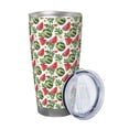 thumbnail image 2 of Balery Watermelons Pattern 20oz Insulated Car Cup with Dual Drink Lids, Stainless Steel Travel Mug Eco-Friendly and Leak-Proof-Straw Three-piece Set, 2 of 8