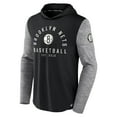 thumbnail image 2 of Men's Fanatics Black/Heathered Charcoal Brooklyn Nets Deep Rotation Performance Pullover Hoodie, 2 of 3