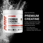 RAW Nutrition Essential 100% Pure Creatine Monohydrate Powder, Unflavored, 50 Servings