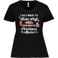 thumbnail image 3 of Inktastic I Just Want to Bake Stuff and Watch Christmas Movies Women's Plus Size T-Shirt, 3 of 5
