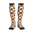 thumbnail image 3 of Compression Socks for Women and Men - cute brown cow print Compression Socks Circulation for Workout, 3 of 8