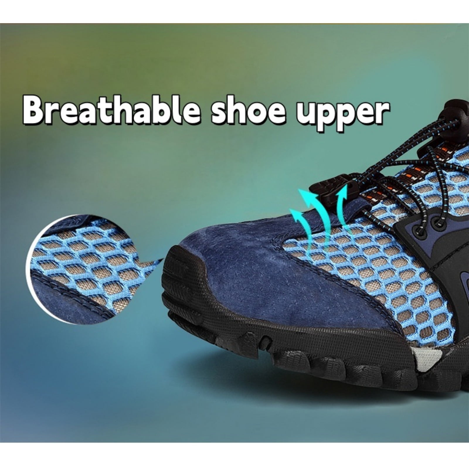 Mens Water Shoes Quick Dry Breathable Mesh Hiking Aqua Shoes Non Slip Outdoor Beach River Trekking Shoes
