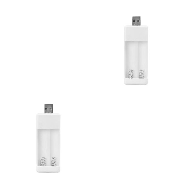 Adaptador de Carga Recargable USB de Plástico Portátil 2 Piezas Bewildely AA AAA