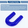 thumbnail image 4 of 1 Pcs 35mm/1.38" ID 150mm/5.91" Length 180° Blue Car Silicone Hose Coolant Hose Universal, 4 of 7