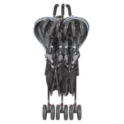 Dream On Me Volgo Twin Umbrella Stroller, Blue and Dark Grey