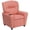 Pink, variant on Bowery Hill Kids Recliner in Pink with Cup Holder