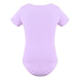 thumbnail image 4 of Yartina Kids Girls Short Sleeves Ballet Dance Gymnastics Leotard Clothing with Tied Skirt Lavender XXL, 4 of 6