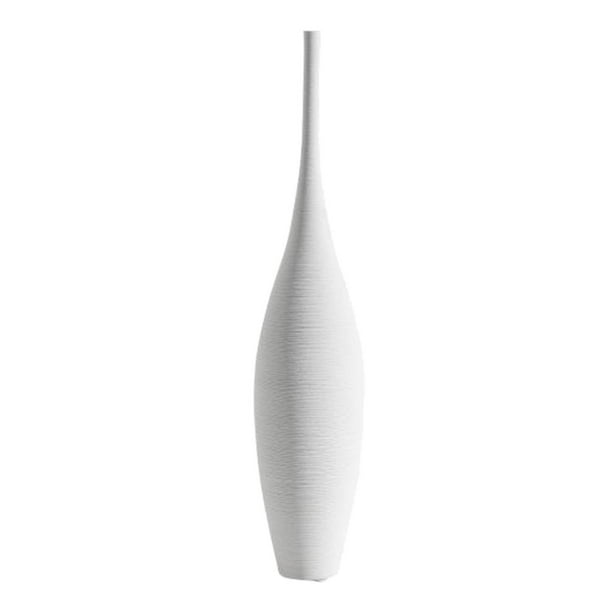 Jarrón de cerámica minimalista, jarrón zen de cerámica moderno y minimalista hecho a mano. C blanca