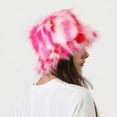 thumbnail image 2 of Women's Plush Bucket Hat Y2k Fashion Warm Winter Hat Fluffy Shaggy Imitation Fur Hat Fishing Hat Bucket Women's Hat, 2 of 6