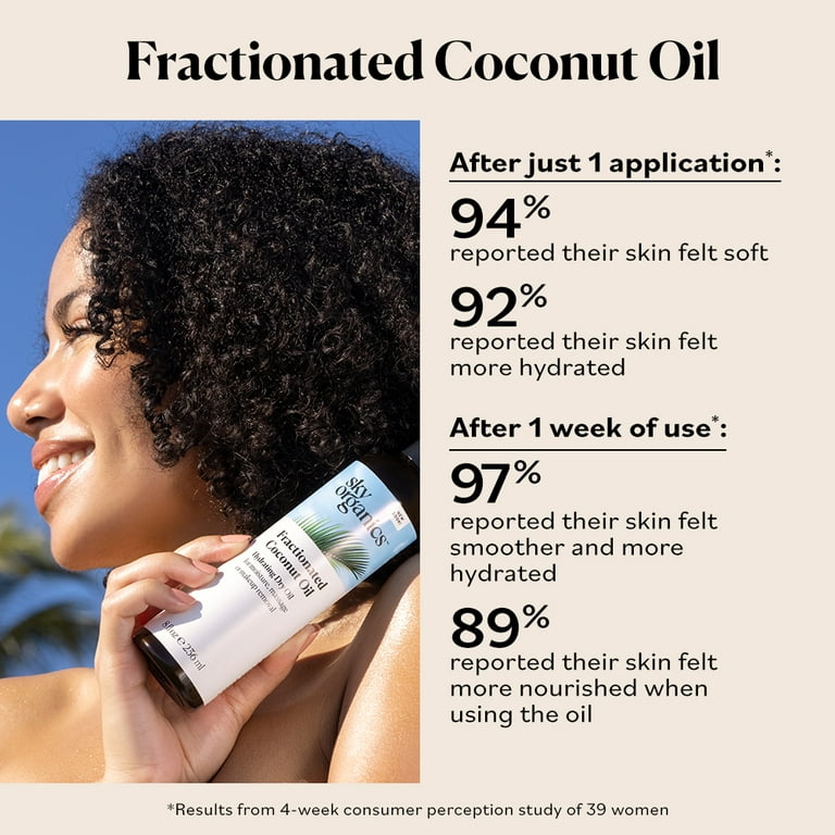 Sky Organics Fractionated Coconut Oil to Moisturize Face and Body 